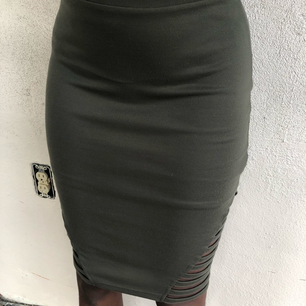 Charlotte Russe olive green skirt